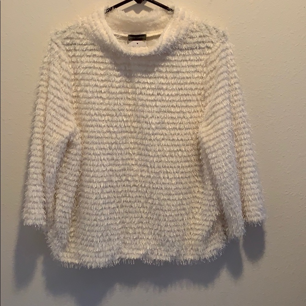 NWT Vince Camuto Cream Colored mini cowl neck. L.​​​​​​​​​​​​​​​​​​​​​